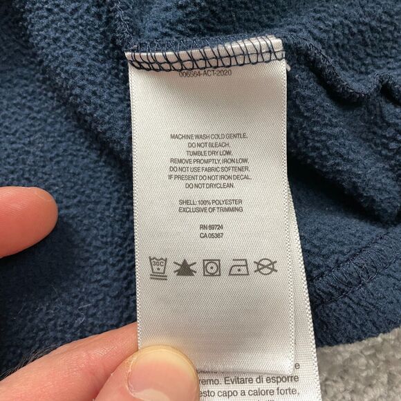 Columbia Active Jacket Mens XXL Medium 1/4 Zip Pockets Navy Blue PFG Fleece Logo - Picture 5 of 12